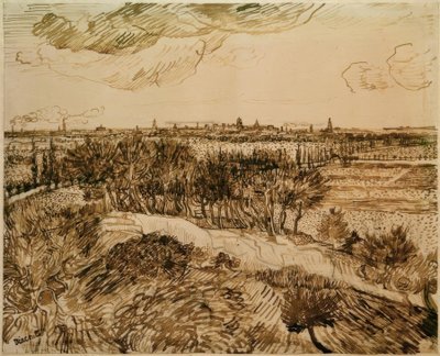 Vista de Arles desde Montmajour de Vincent van Gogh