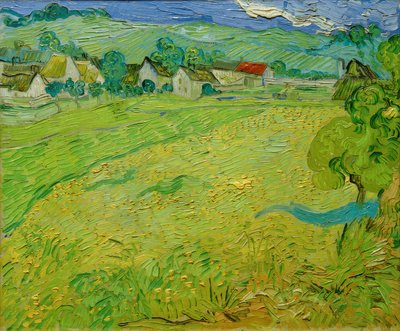 Vista de Les Vessenots en Auvers de Vincent van Gogh