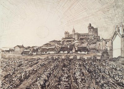 Vista de les Saintes-Maries de Vincent van Gogh