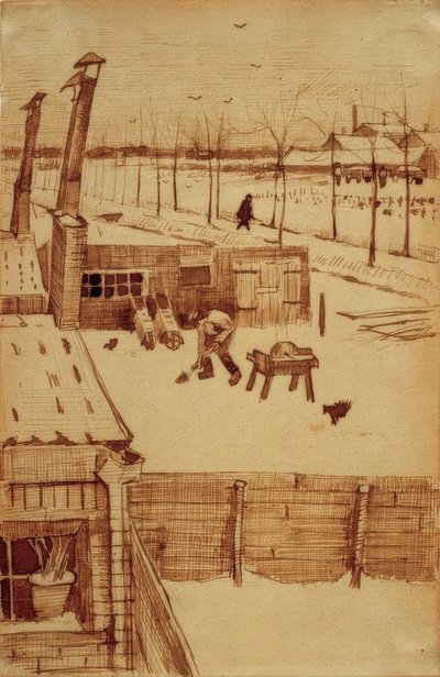 Vista desde el estudio del artista en La Haya de Vincent van Gogh