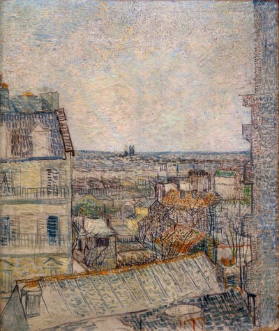 Vista desde la ventana del apartamento en la Rue Lepic de Vincent van Gogh