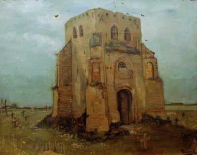 La vieja torre de la iglesia en Nuenen, El cementerio de los campesinos de Vincent van Gogh