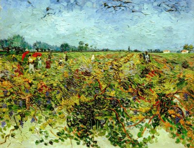 El viñedo verde de Vincent van Gogh