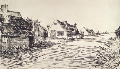 Calle del pueblo de Vincent van Gogh