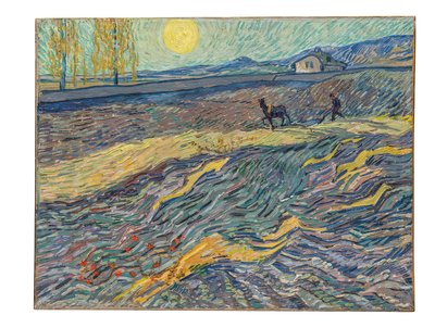 Campesino en un campo, 1889 de Vincent van Gogh