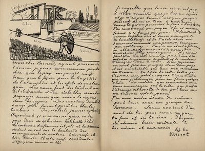 Facsímil de una carta de Vincent Van Gogh a Emile Bernard el 18 de marzo de 1888, del libro 