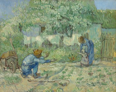 Primeros pasos, después de Millet de Vincent van Gogh