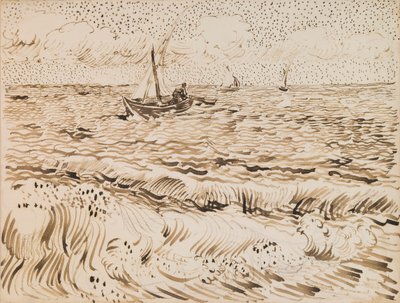 Barcos de pesca en Saintes-Maries-de-la-Mer de Vincent van Gogh
