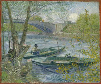 Pescando en Primavera, el Puente de Clichy Asnières, 1887 de Vincent van Gogh