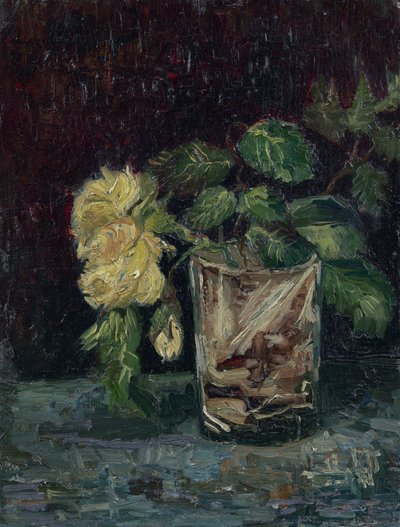 Vaso con rosas amarillas de Vincent van Gogh
