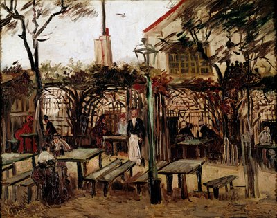 Guinguette en Montmartre: la mesa de billar de madera se convirtió en la buena franquette de Vincent van Gogh