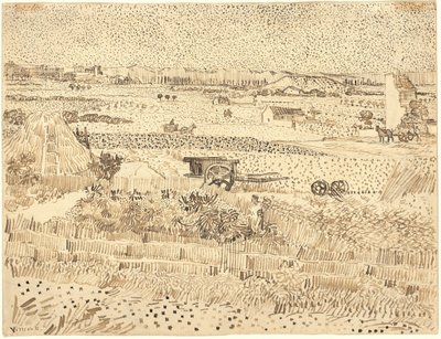 Cosecha--La Llanura de La Crau de Vincent van Gogh