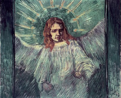Cabeza de un ángel, después de Rembrandt, 1889 de Vincent van Gogh