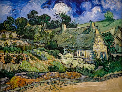 Casa con Techo de Paja en Cordeville de Vincent van Gogh
