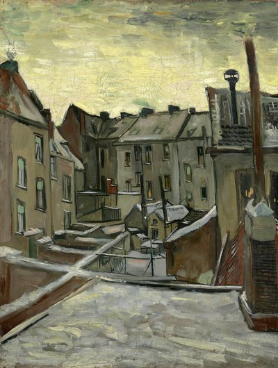 Casas vistas desde atrás, Amberes de Vincent van Gogh