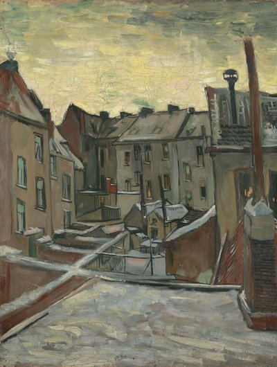 Casas vistas desde atrás de Vincent van Gogh