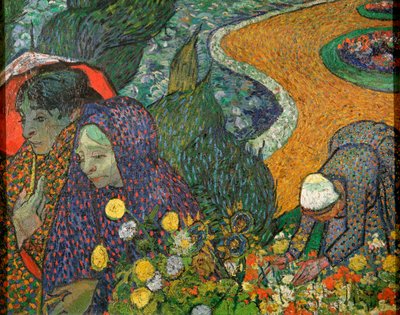 Damas de Arles Memoria del jardín en Etten, 1888 de Vincent van Gogh