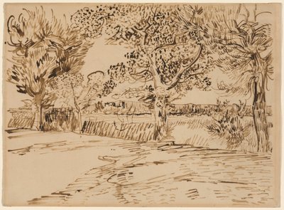 Paisaje en Arles de Vincent van Gogh