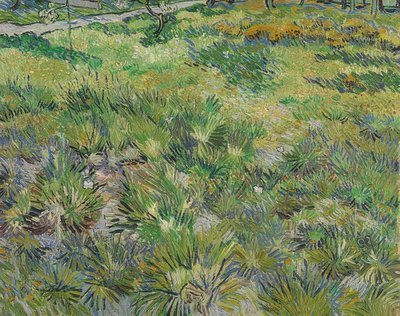 Hierba alta con mariposas de Vincent van Gogh