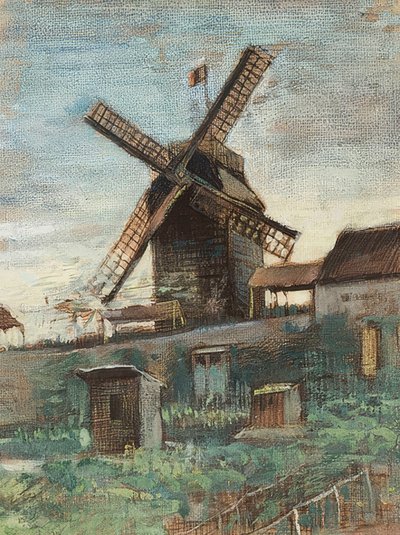 Le Moulin Le Blute-fin. 1886 de Vincent van Gogh