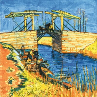 Le Pont de Langlois en Arles, 1888 de Vincent van Gogh
