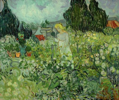 Marguerite Gachet en su jardín de Vincent van Gogh