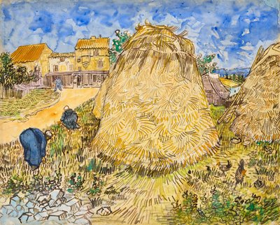 pilas de trigo de Vincent van Gogh