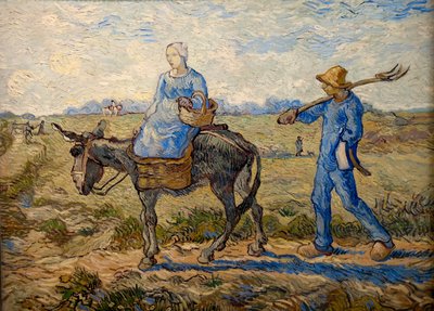 Buenos días. Ir a trabajar (después de mijo) de Vincent van Gogh