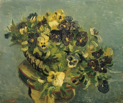 ""Cesta de pensamientos"" (Cesta de pensamientos) Pintura de Vincent van Gogh (1853-1890) 1886 Dim 46x55,5 cm cm Museo Van Gogh, Amsterdam de Vincent van Gogh