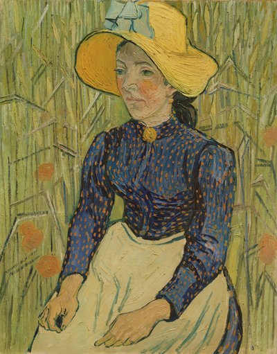 Campesina con sombrero de paja, 1890 de Vincent van Gogh