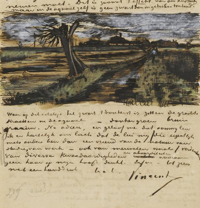 Sauce Pollard. Carta a Theo van Gogh de Vincent van Gogh