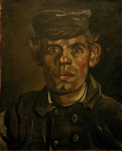 Retrato de un joven campesino con gorra de Vincent van Gogh
