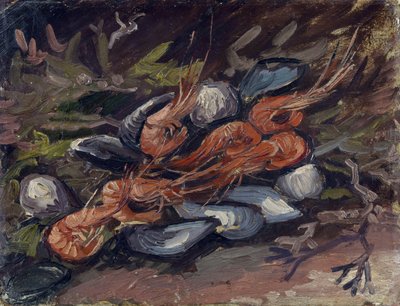Camarones y mejillones (crevettes et moules) por Gogh, Vincent, van de Vincent van Gogh