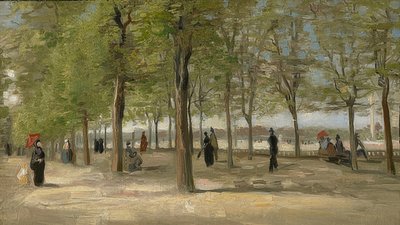Paseo en el Jardín de Luxemburgo de Vincent van Gogh
