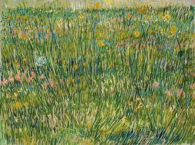 Trozo de césped de Vincent van Gogh