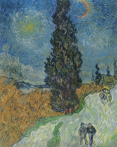 Camino con cipreses de Vincent van Gogh
