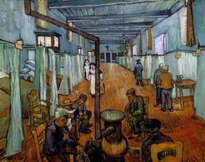 Dormitorio en el hospital de Arles de Vincent van Gogh