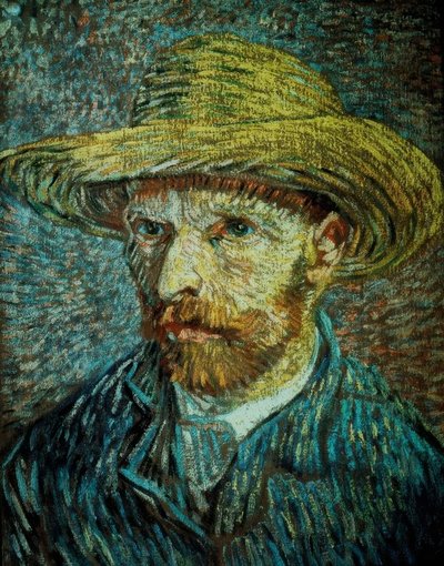 Autorretrato con sombrero de paja de Vincent van Gogh