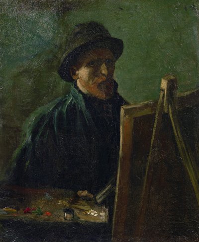 Autorretrato en el caballete de Vincent van Gogh (1853-1890) de Vincent van Gogh
