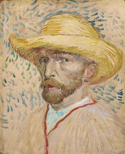 Autorretrato con sombrero de paja de Vincent van Gogh
