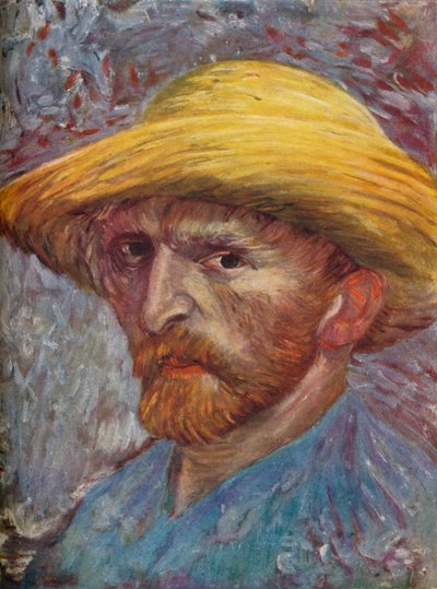 Autorretrato con Sombrero de Paja, 1887 de Vincent van Gogh