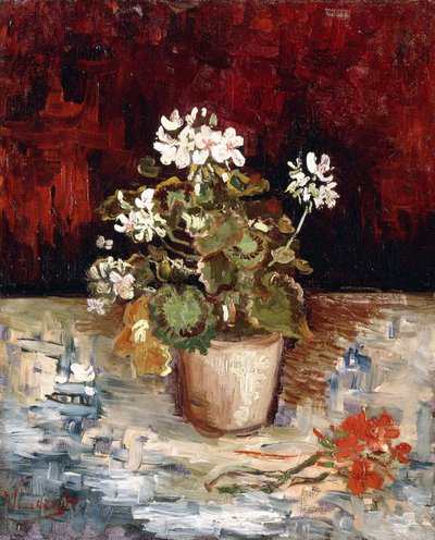 Naturaleza muerta con geranios, 1886 de Vincent van Gogh