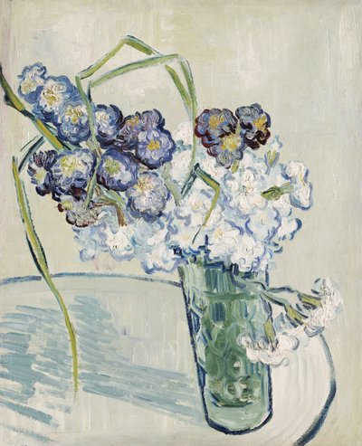 Naturaleza muerta, jarrón de claveles, junio de 1890 de Vincent van Gogh