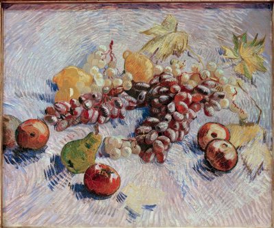 Naturaleza muerta con uvas, manzanas, limones y pera de Vincent van Gogh