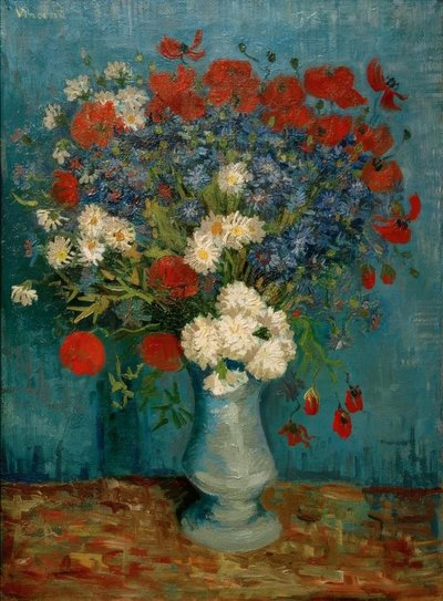 Naturaleza Muerta: Jarrón con Acianos y Amapolas de Vincent van Gogh