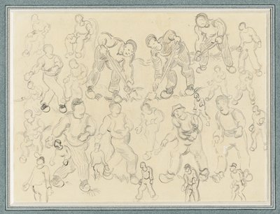 Estudios sobre el trabajo de los campesinos: Sembradores y cavadores de Vincent van Gogh