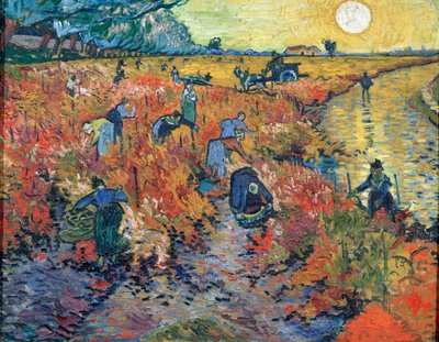 Los viñedos rojos en Arles, 1888 de Vincent van Gogh