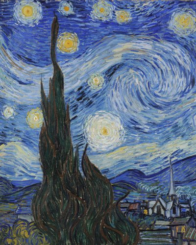 La Noche Estrellada, junio 1889 (detalle) de Vincent van Gogh