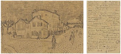 La casa amarilla La calle, Carta a Theo desde Arles, sábado, 29 de septiembre de 1888 de Vincent van Gogh