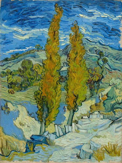 Dos Álamos en los Alpilles cerca de Saint-Rémy de Vincent van Gogh